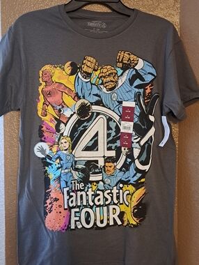 NWT Fantastic Four Men's Graphic Tee - Gray Sz SMALL